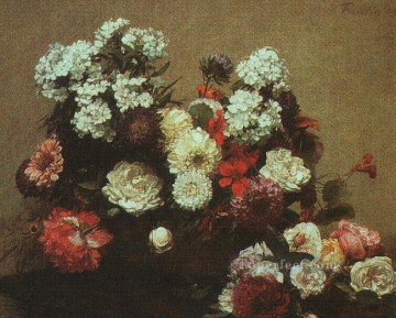 Naturaleza muerta con flores 1881 pintor de flores Henri Fantin Latour Pinturas al óleo